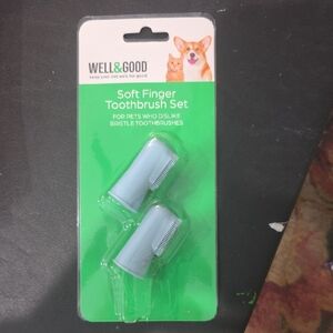 Soft Finger Toothbrush Set for Dogs - Green